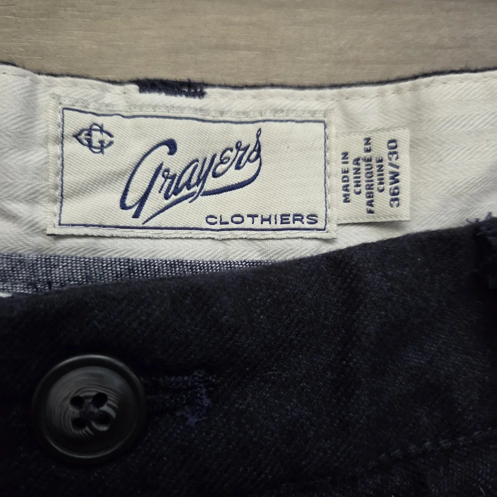 Grayers Men's Navy Chinos